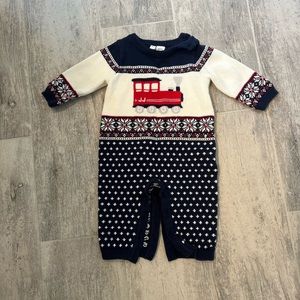 BABY TRAIN FAIR ISLE SWEATER 1-PIECE 0-3 Months